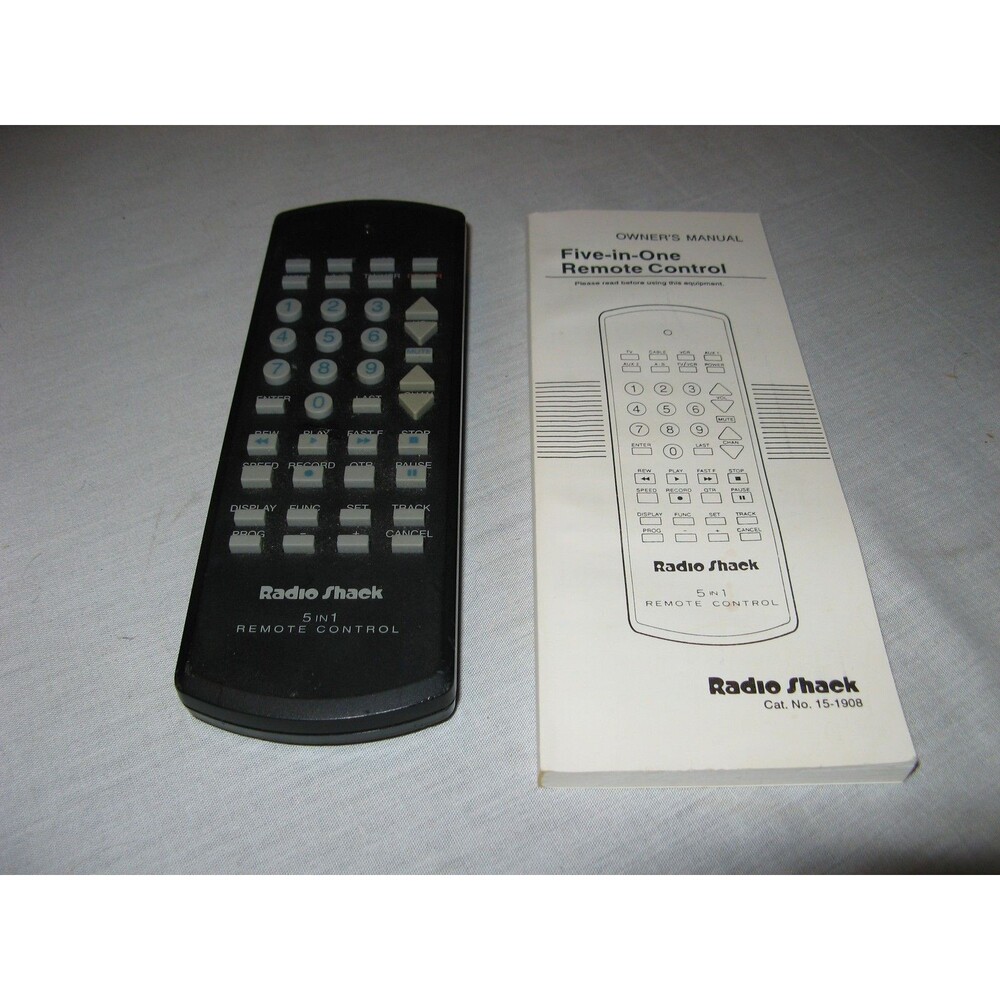 Vintage Radio Radio Shack 5 in 1 Remote Control 15-1908 with Owners Manual